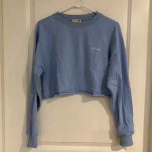 Long Sleeve LA Hearts Crewneck Crop Top